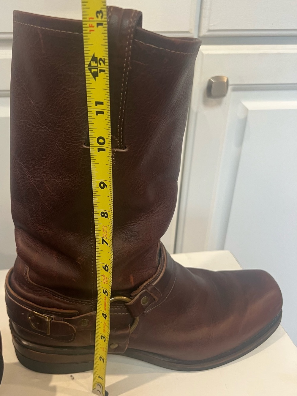 Vintage Frye Men's Belted Harness Dark Brown Leather Boots. 11.5 W - Picture 6 of 11